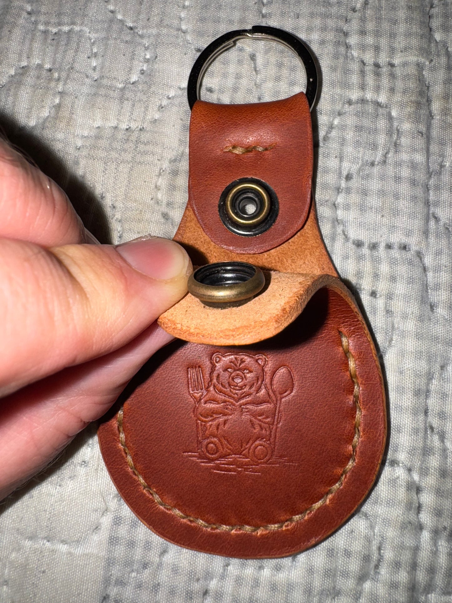 Horween Dublin keychain ring pocket