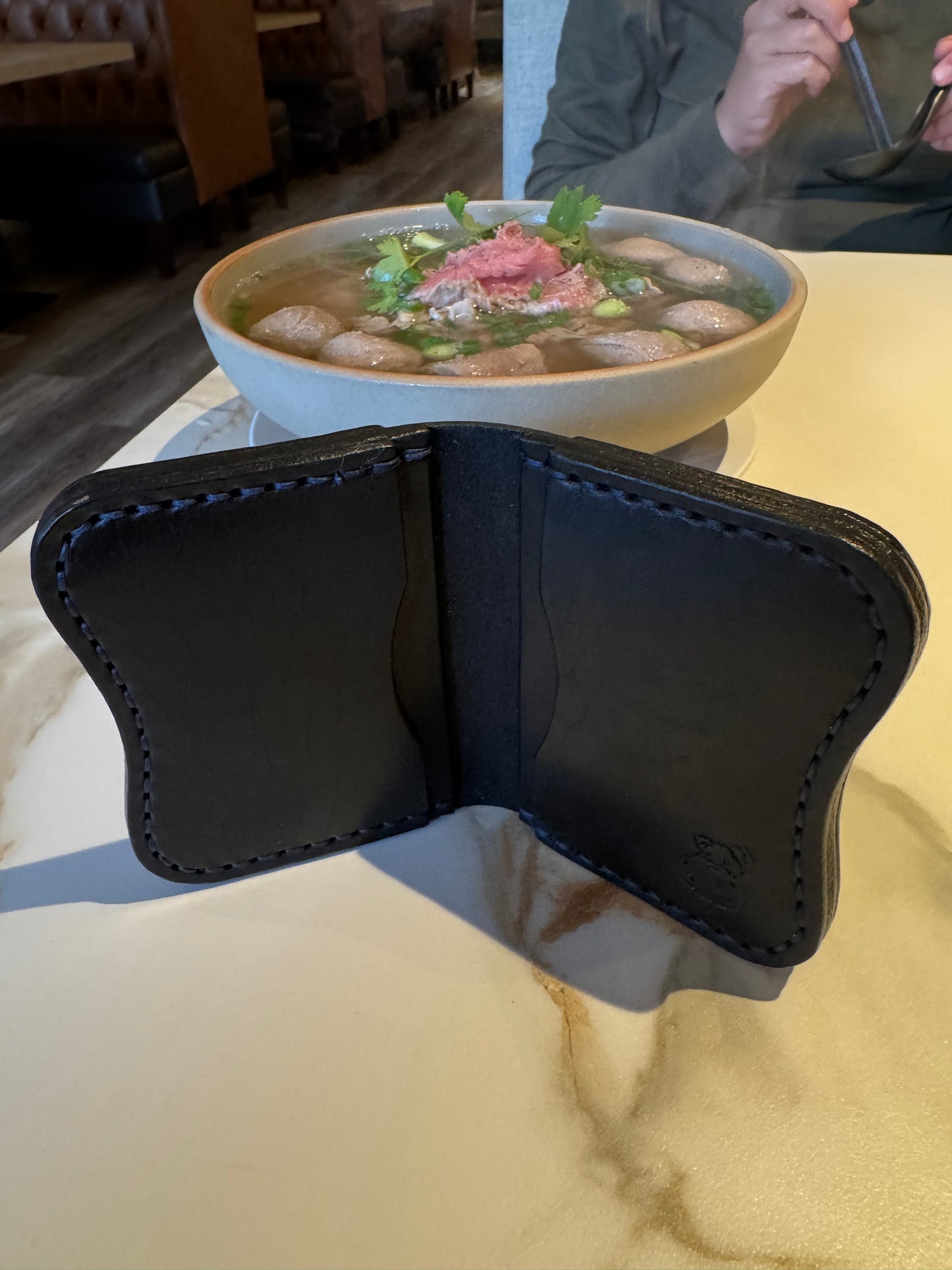 Black Hip-Po wallet in Horween Dublin